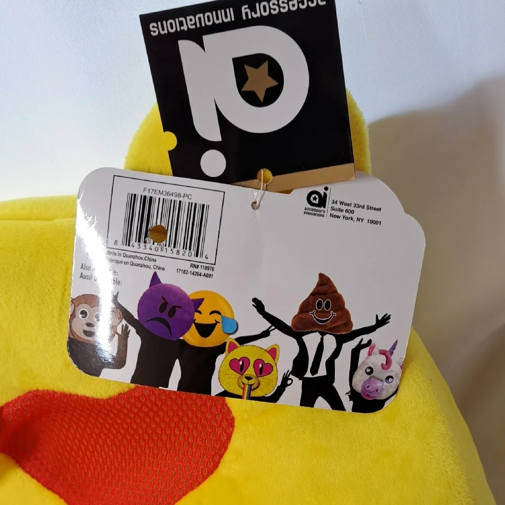 Plush Kids Face Mask - Yellow and Red